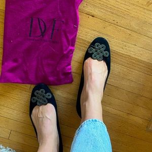 DVF suede flats